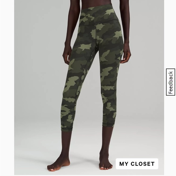 Lululemon align pant crop camo size 6, like new worn twice - Picture 1 of 3